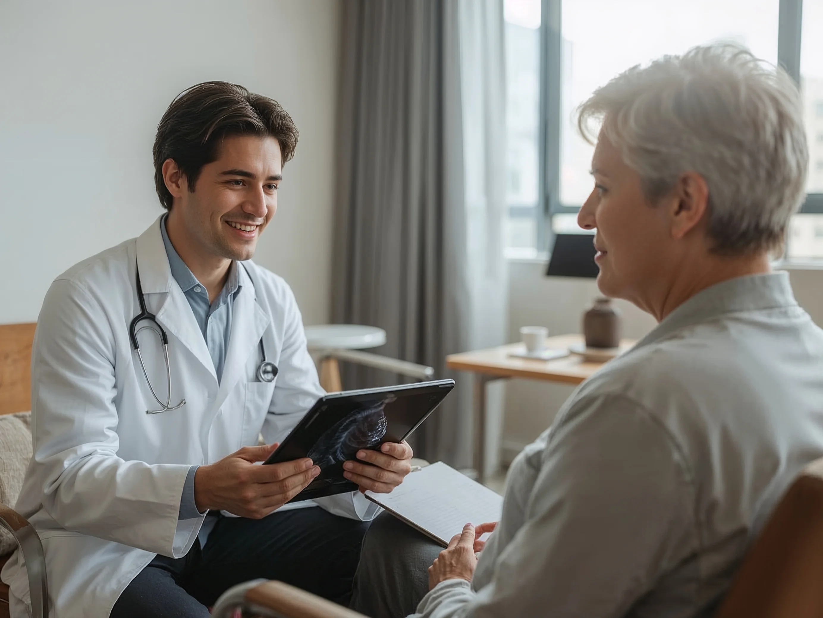 Doctor providing care